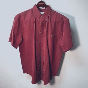 Orvis short sleeve dark red shirt, Easy Care! - L.